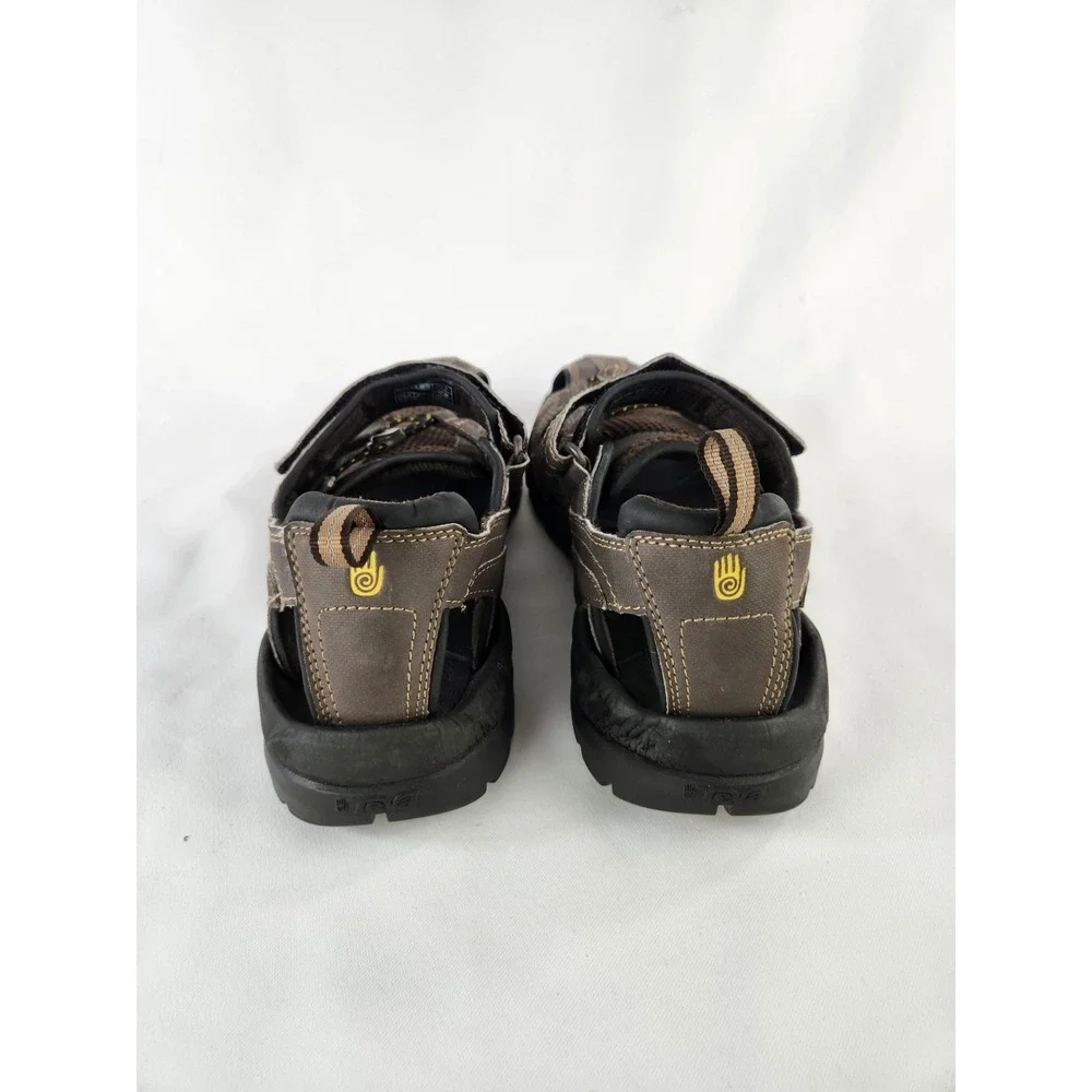 TEVA Men's Size 12 FOREBAY Brown Leather Fishing Water Hiking Sandals Shoes